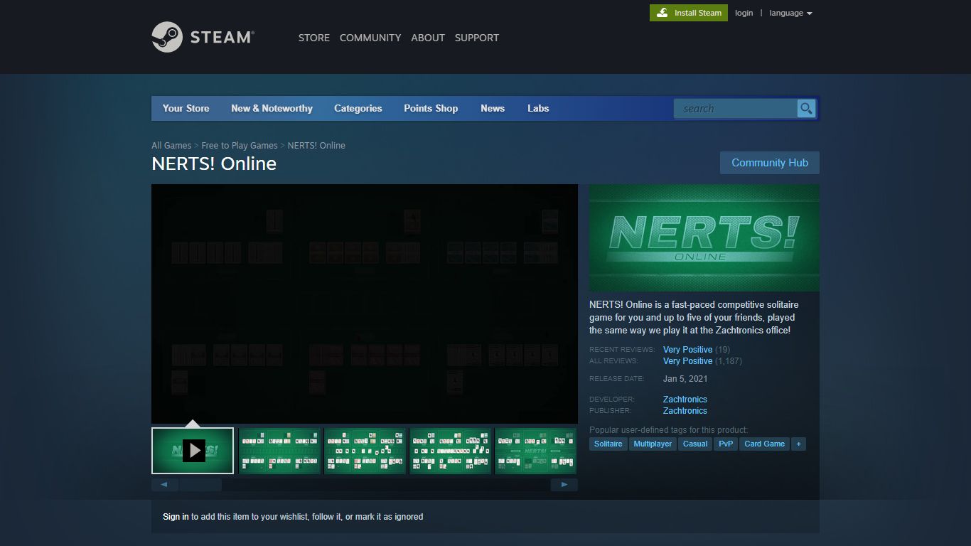 NERTS! Online on Steam